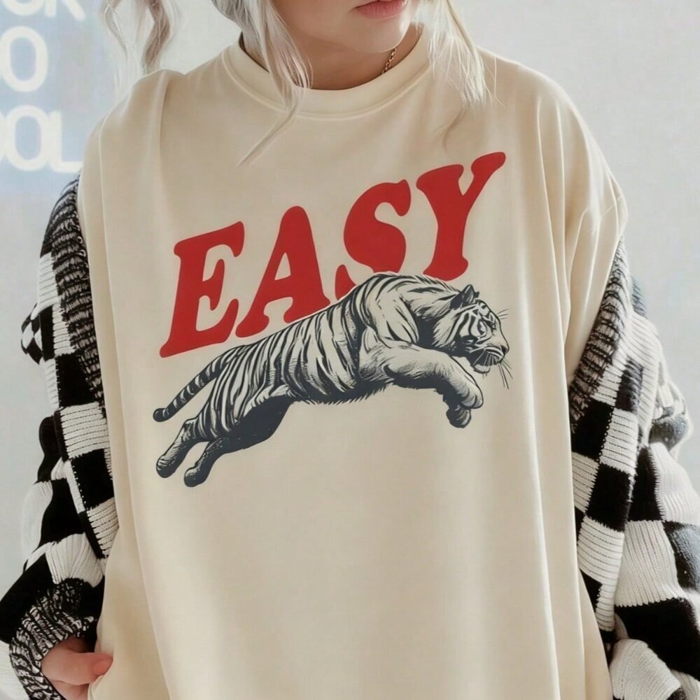 Apricot Casual Women's Graphic Tee Short Sleeve Crew Neck Top